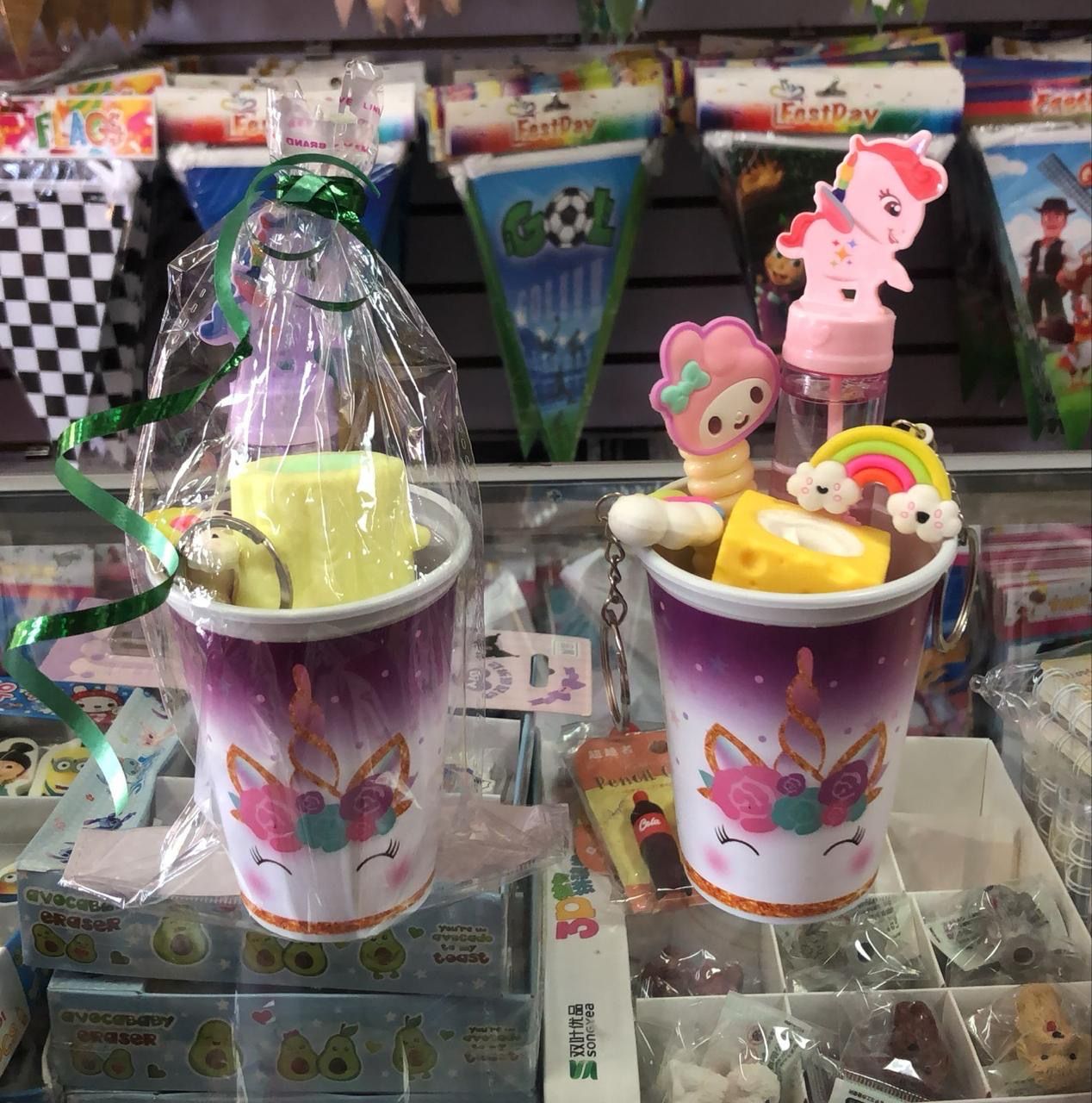 10 Vasos para sorpresas unicornio 🦄 o cualquier temática