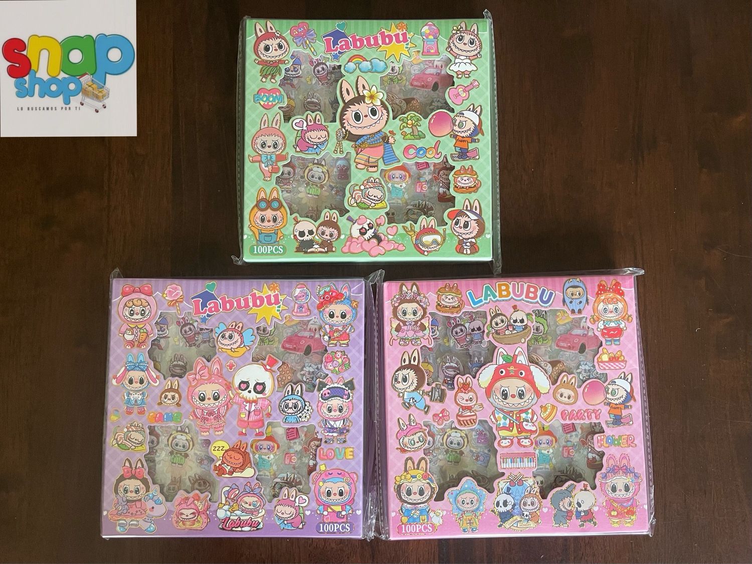 Caja stickers Labubu