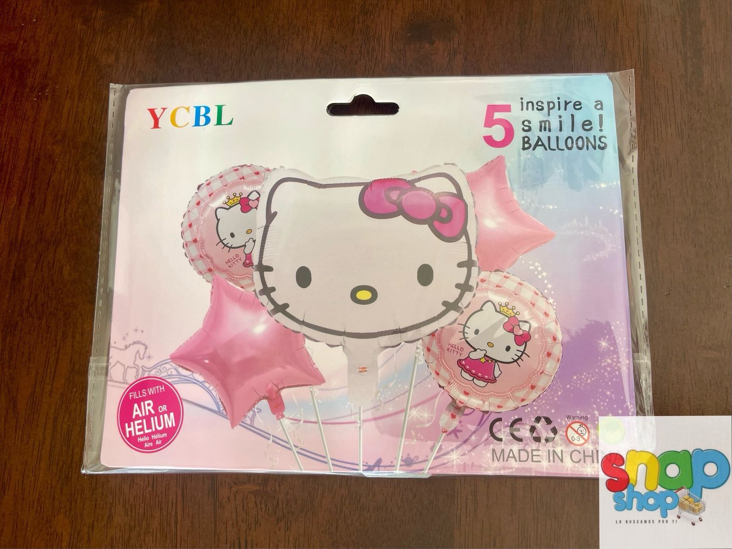 Set de globos rostro Hello Kitty