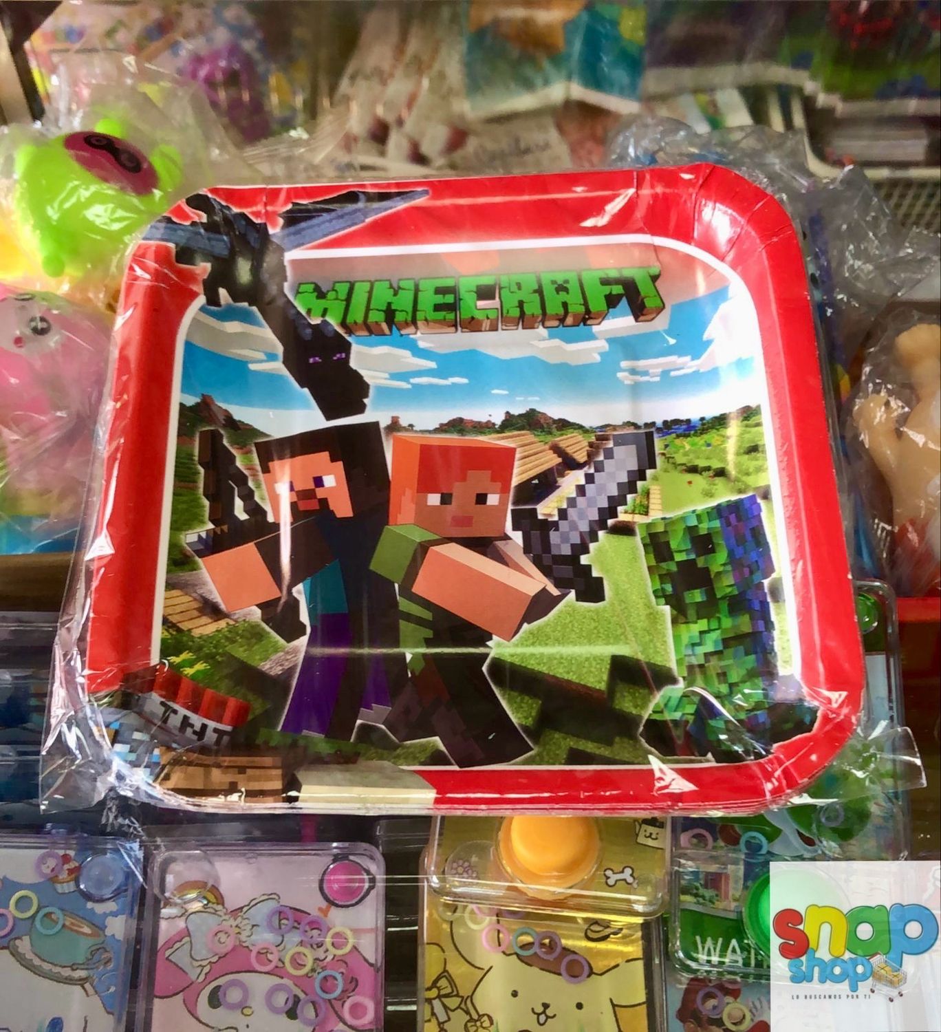 Paquete 10 platos Minecraft