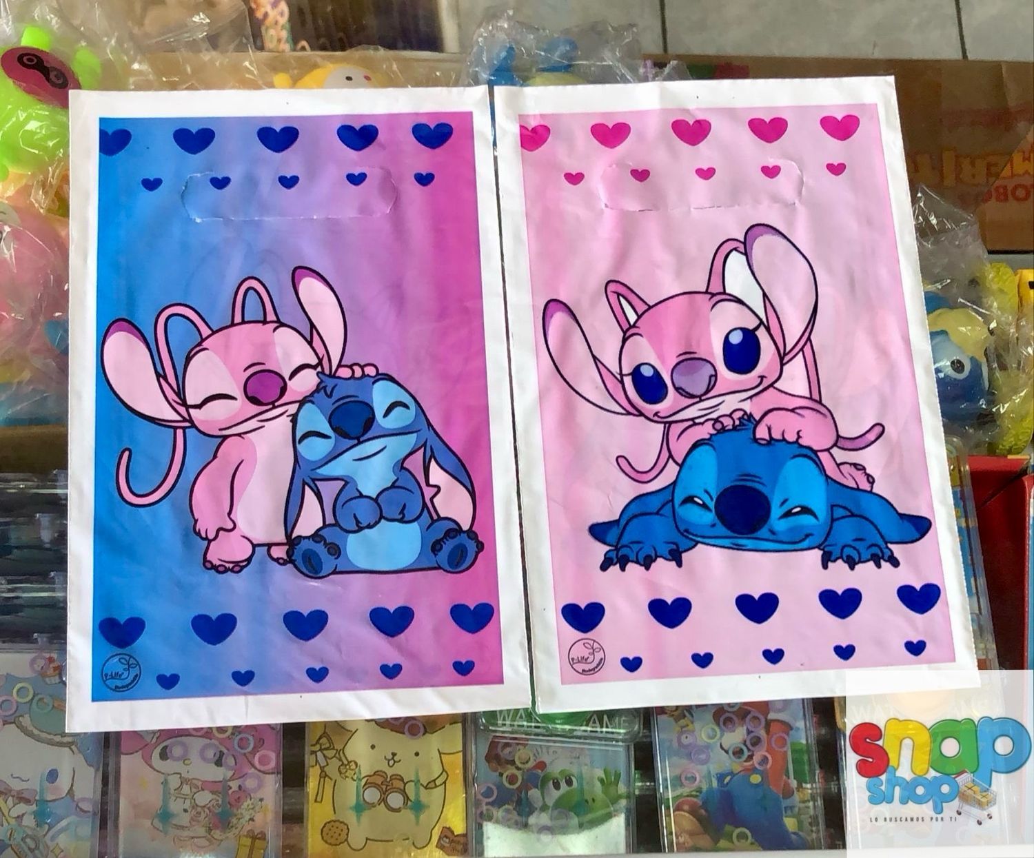 Paquete 10 bolsas para dulces Stitch &amp; Angela