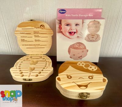 Guarda dientes de madera niña