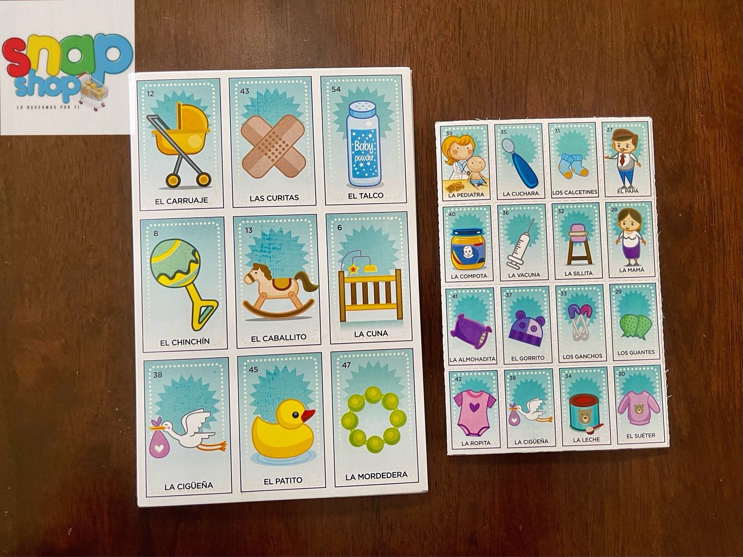 Juego lotería Baby Shower