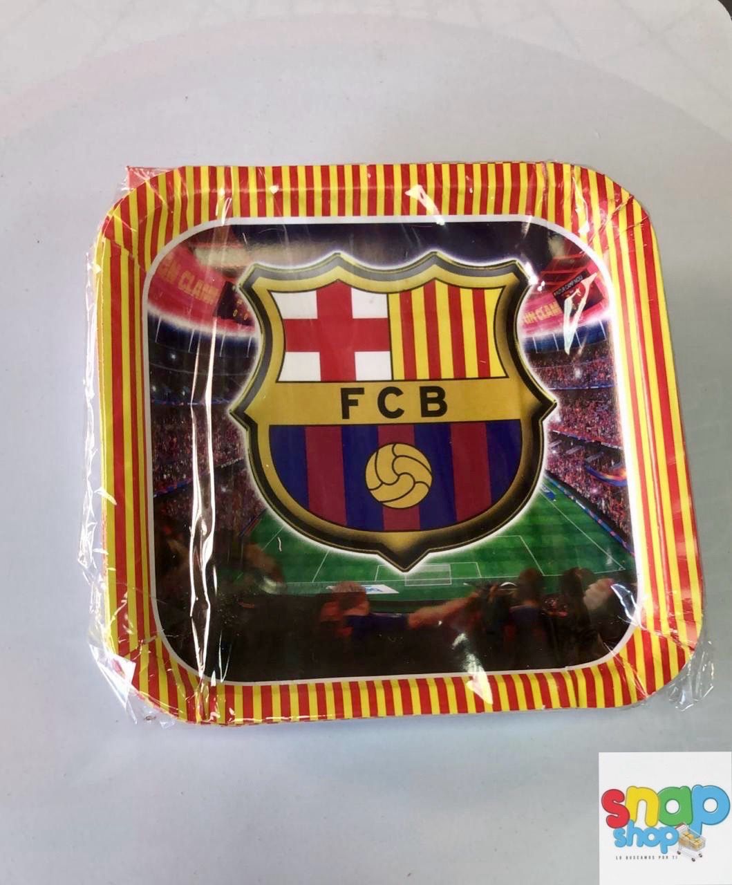 Paquete 10 platos Barca fútbol
