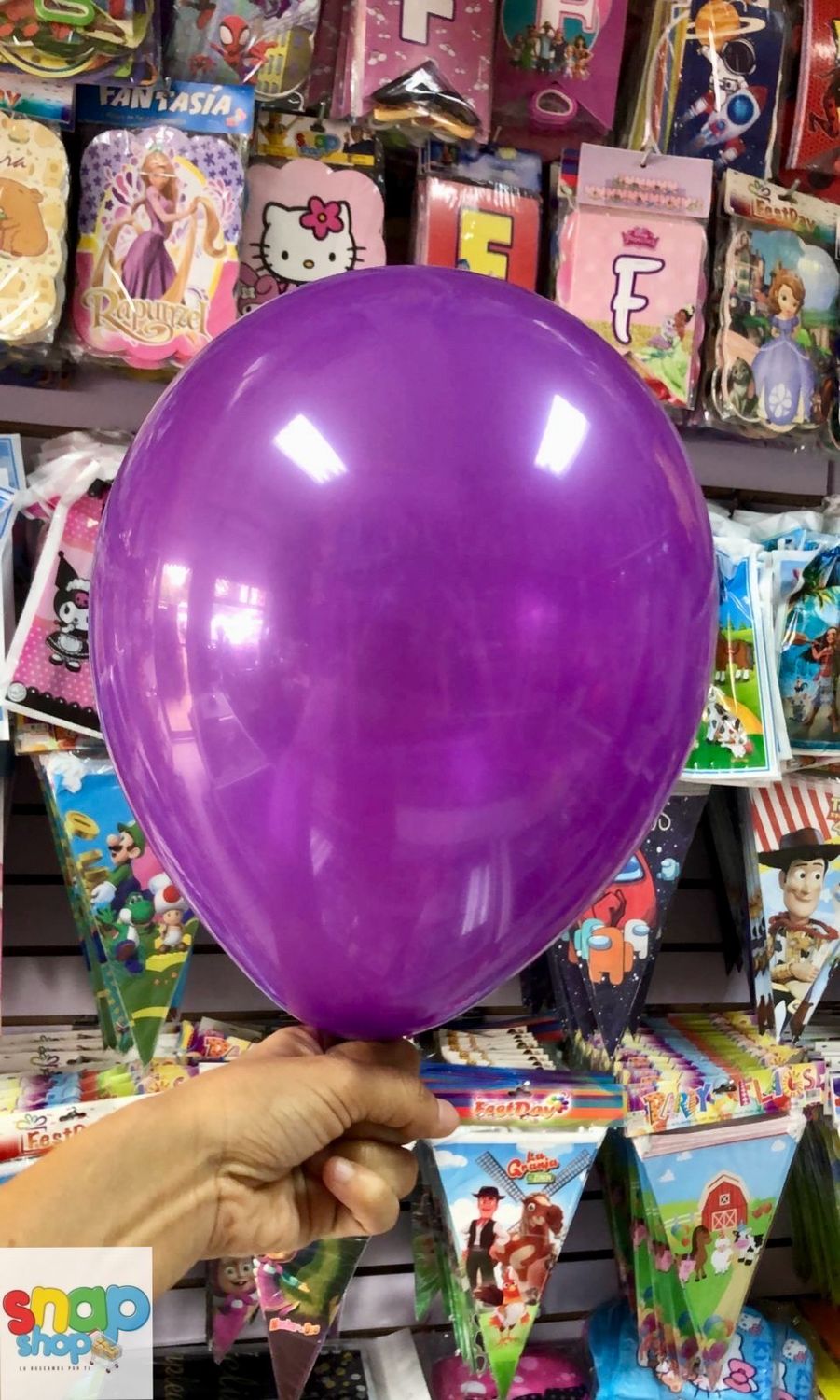 Paquete 24 globos látex color morado 💜