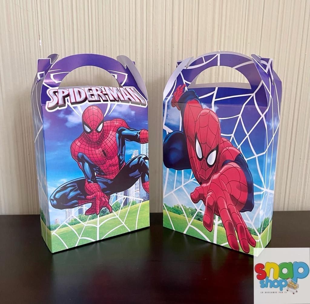 Paquete 10 cajas para sorpresas Spiderman 🕷️🕸️