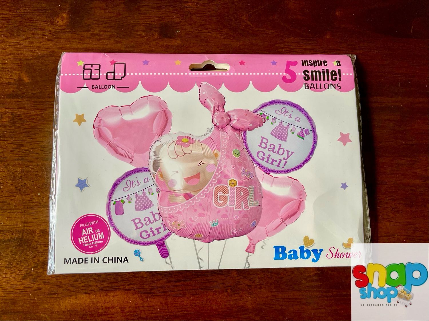 Set de globos Baby Shower niña