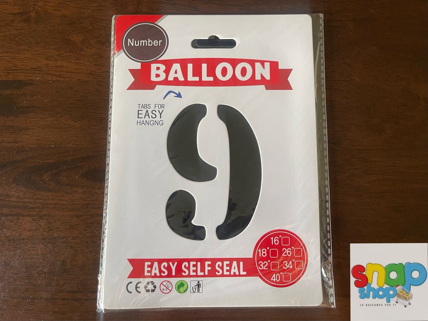 Globo #9 Negro 32”