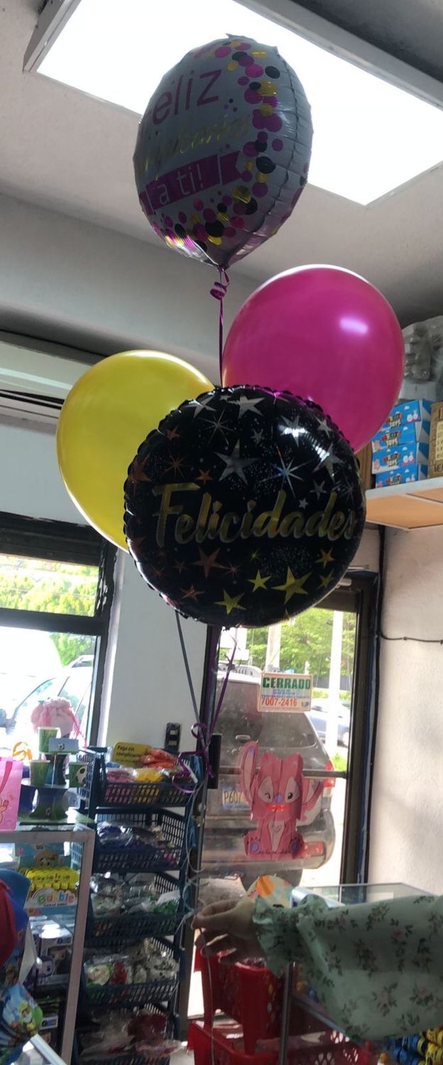 Arreglo de globos con helio