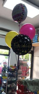 Arreglo de globos con helio