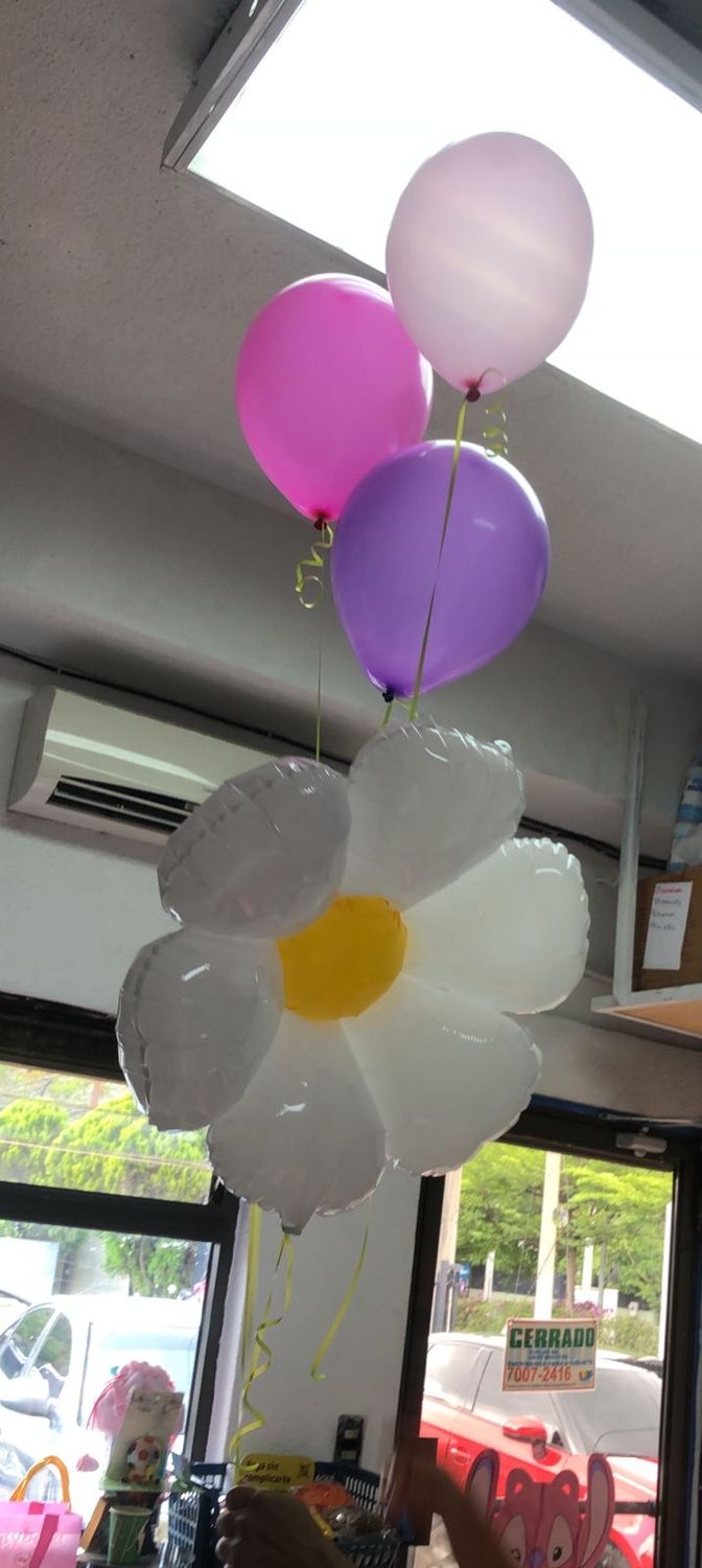 Arreglo de globo con helio