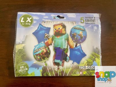 Set de 5 globos Minecraft