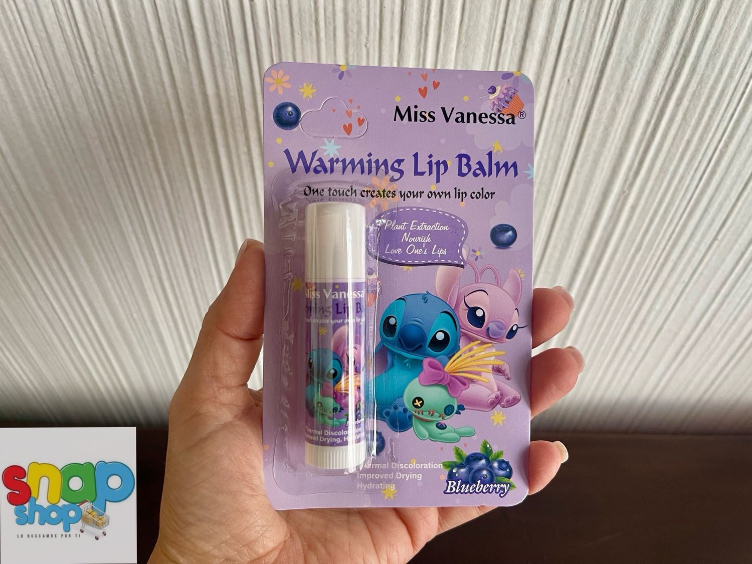 Brillo labial Stitch olor a Arándanos