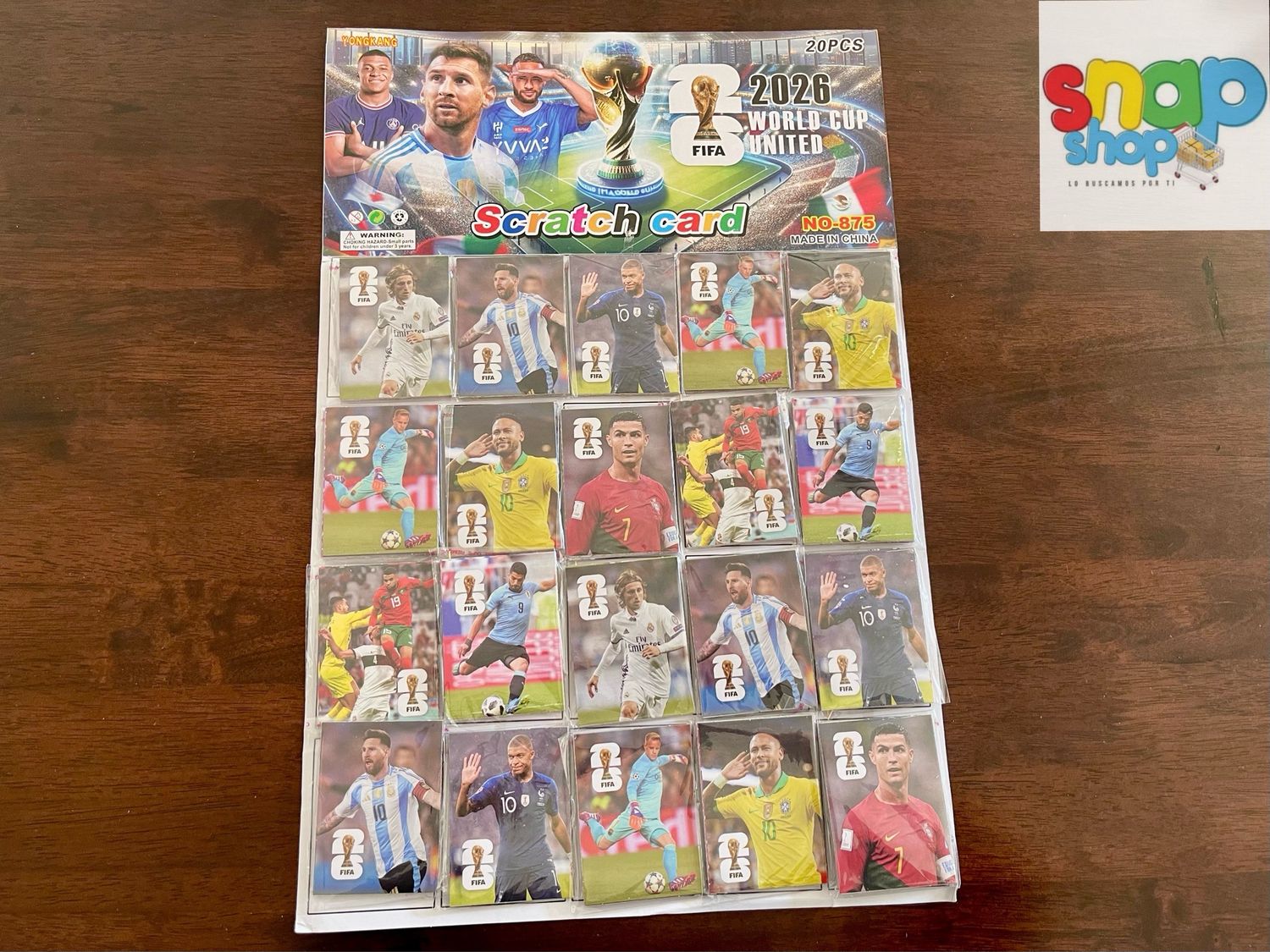 Cartón 20 Raspables fútbol ⚽️