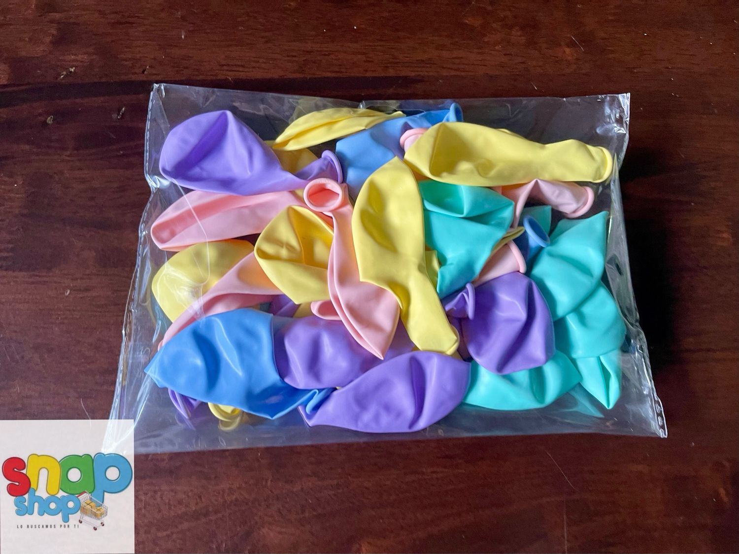 Paquete de 24 globos látex color pastel surtido
