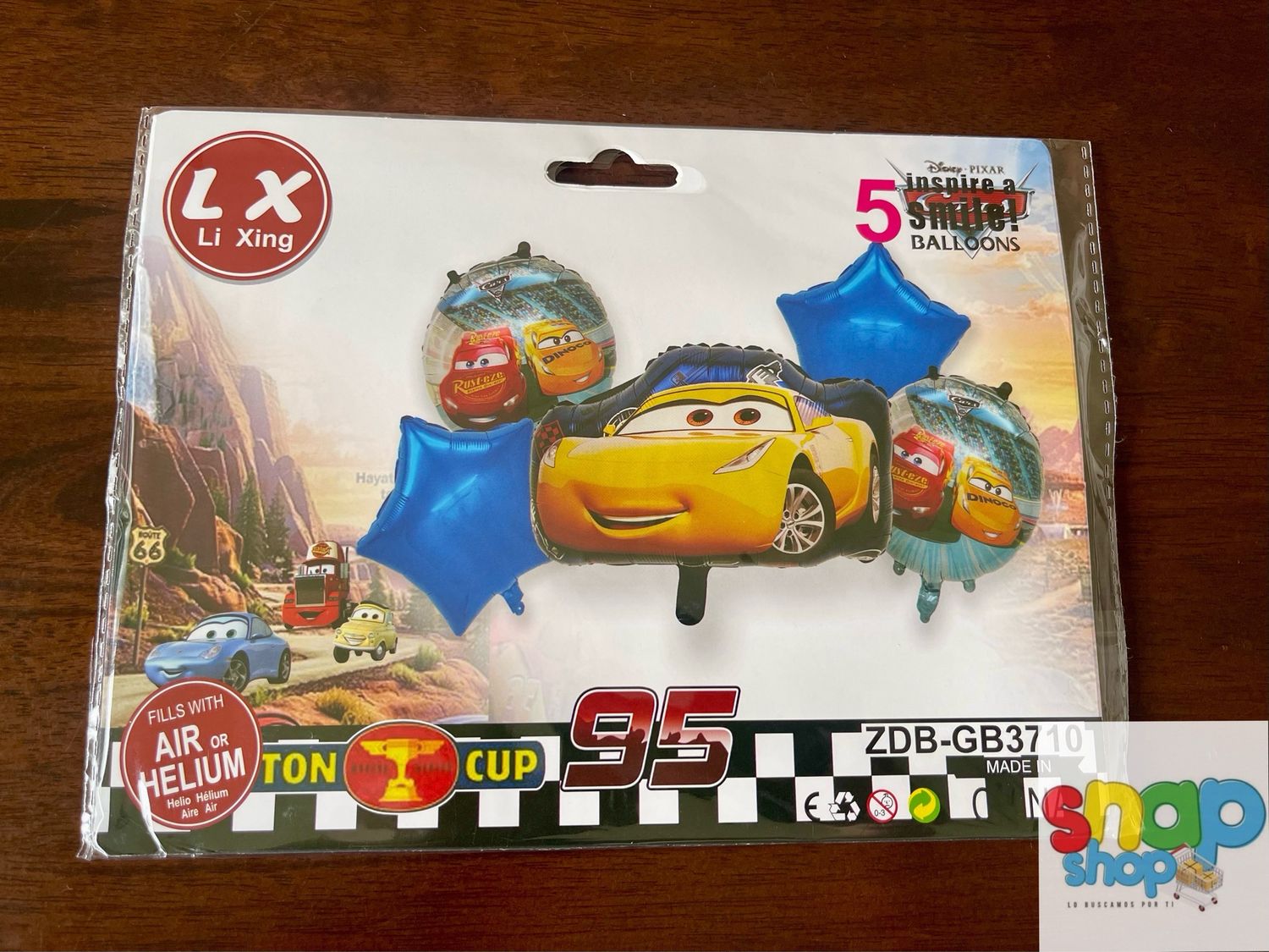 Set de globos Cars Amarillo
