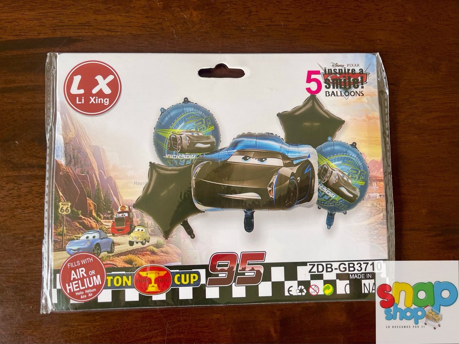 Set de globos Cars negro