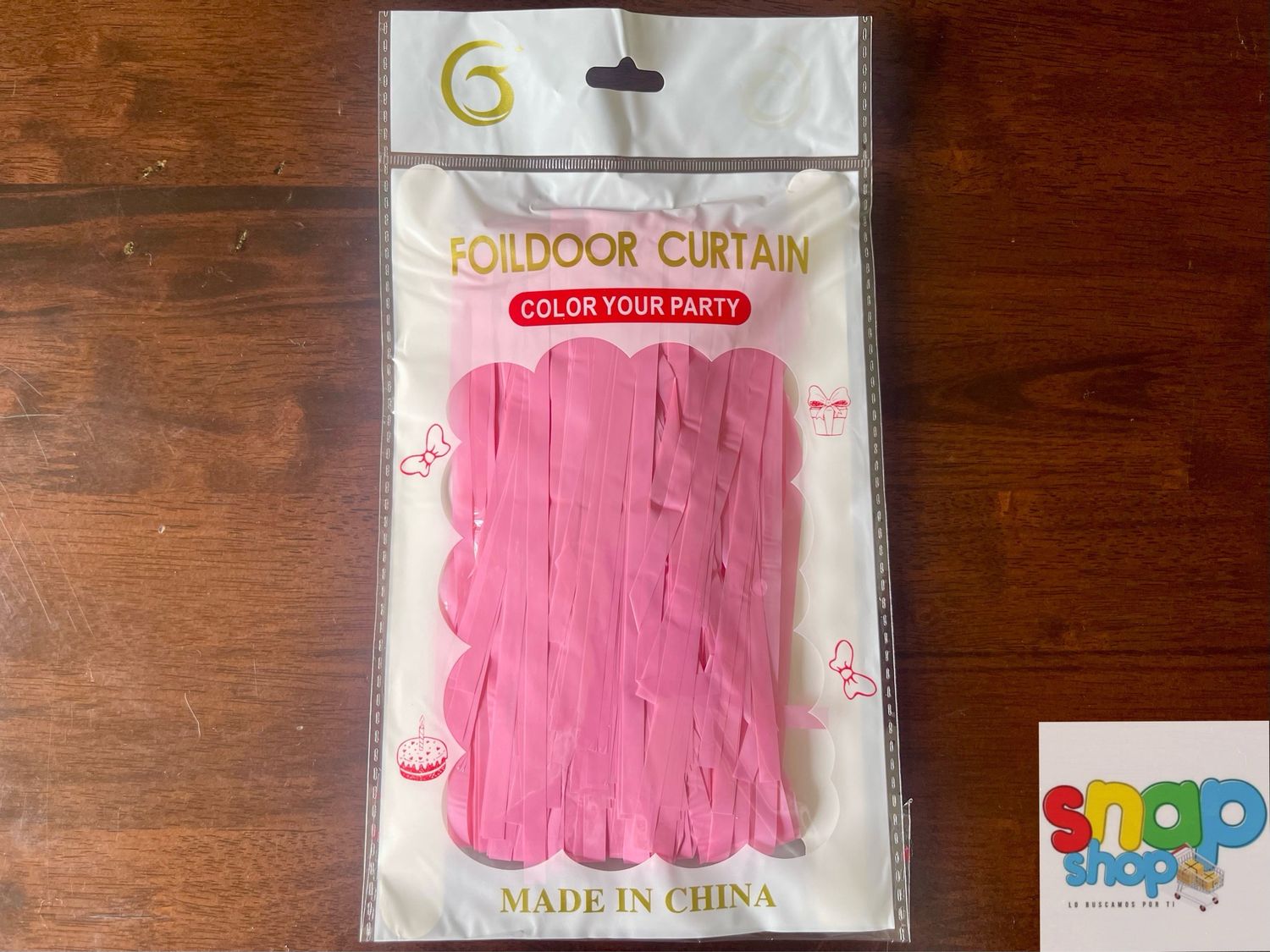Cortina de tiras Rosado