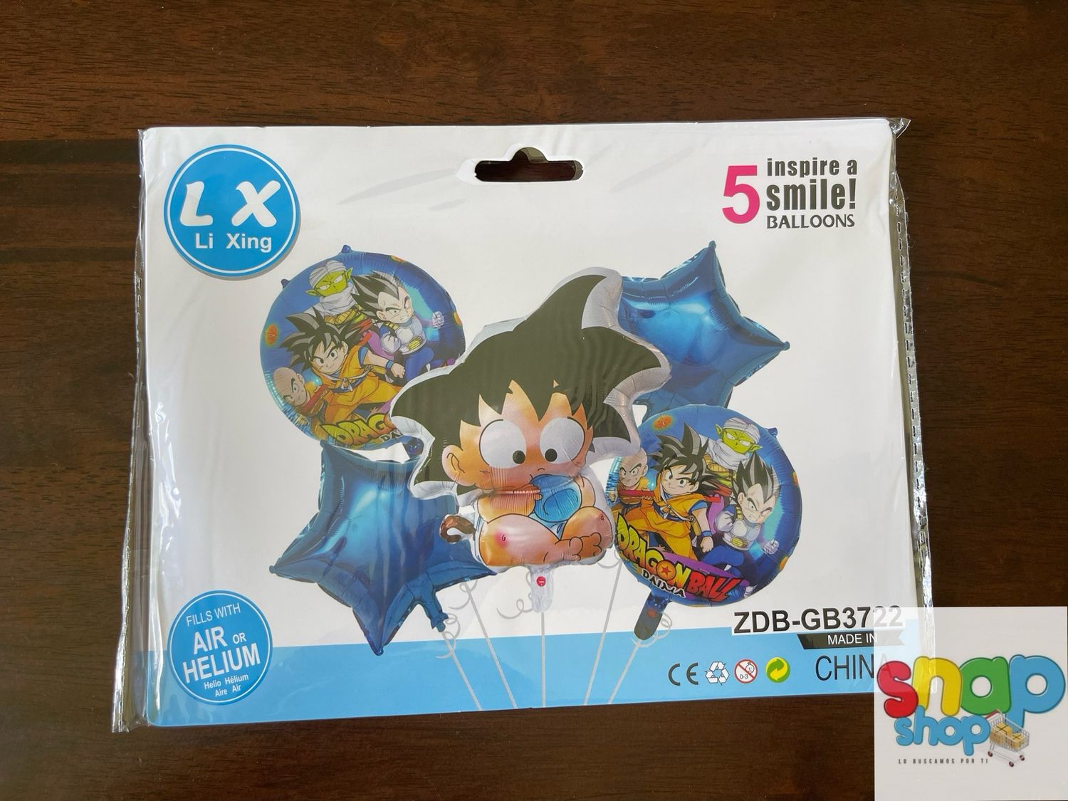 Set de globos Dragon Ball bb pelo negro