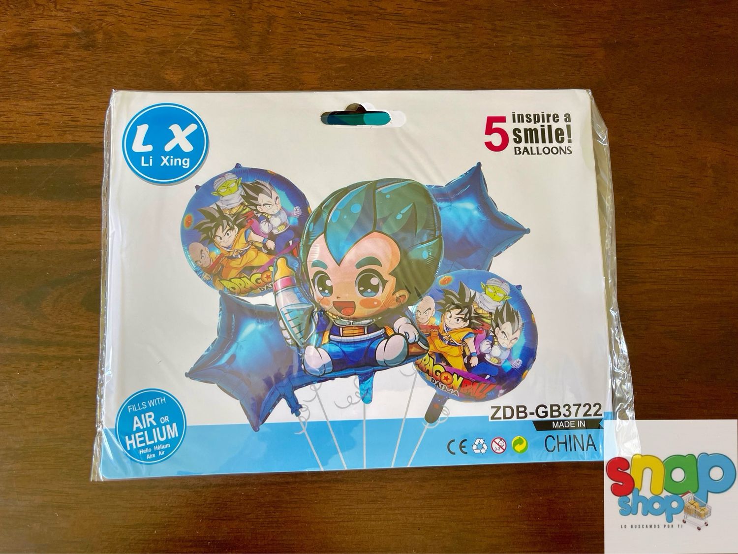 Set de globos Dragon Ball bb pelo azul