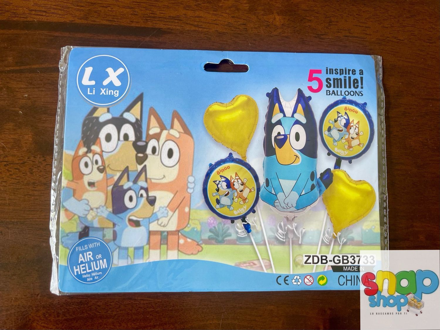 Set de 5 globos Bluey