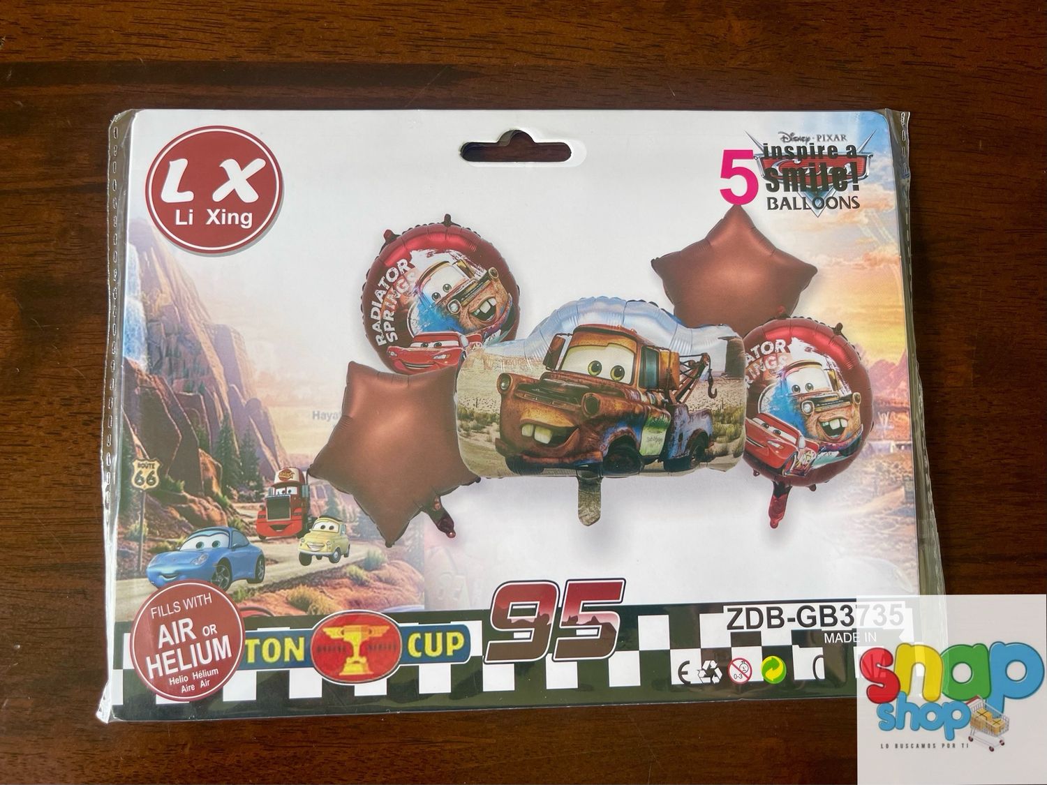 Set de 5 globos Cars
