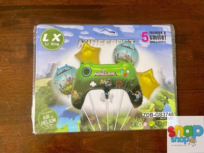 Set de 5 globos Minecraft control