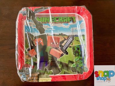 Paquete 10 platos Minecraft