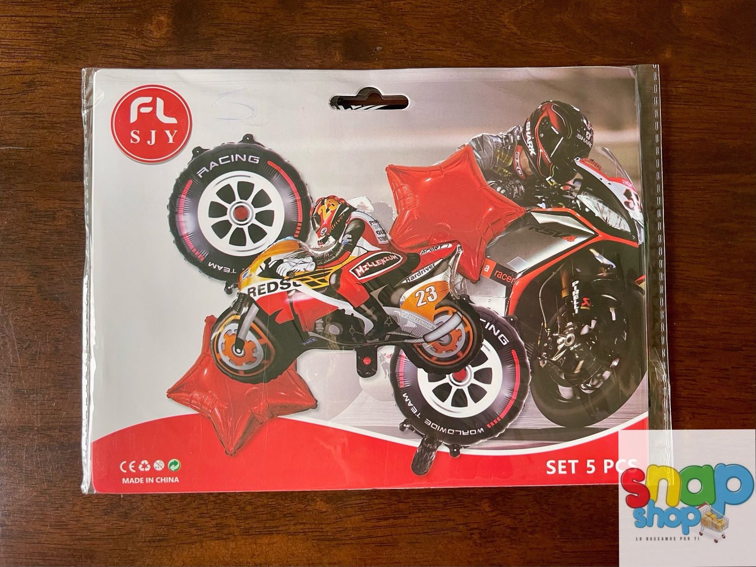 Set de globos Moto Roja 🏍️