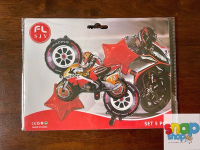 Set de globos Moto Roja 🏍️