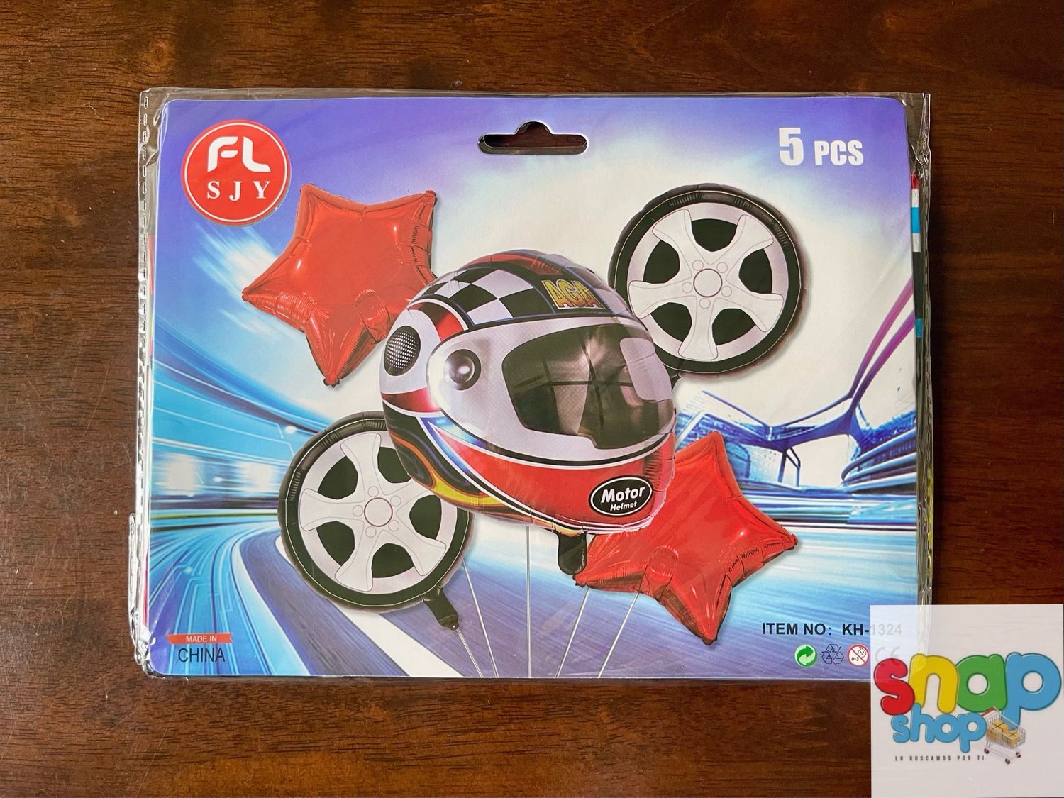Set de 5 globos Casco moto 🏍️