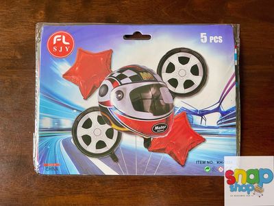 Set de 5 globos Casco moto 🏍️