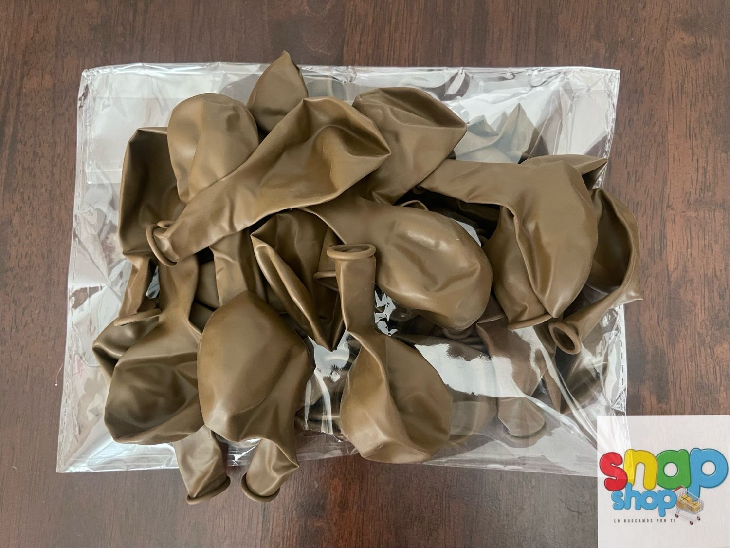 Paquete 24 globos látex café