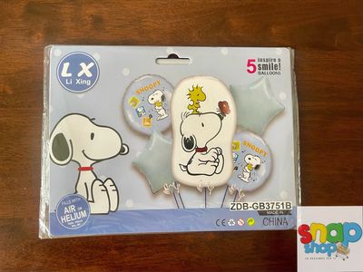 Set de 5 globos Snoopy
