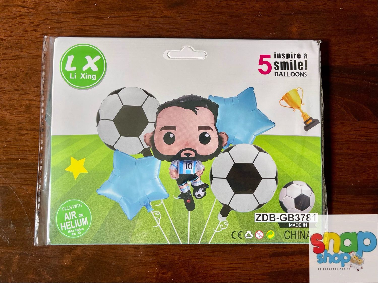 Set de globos Messi
