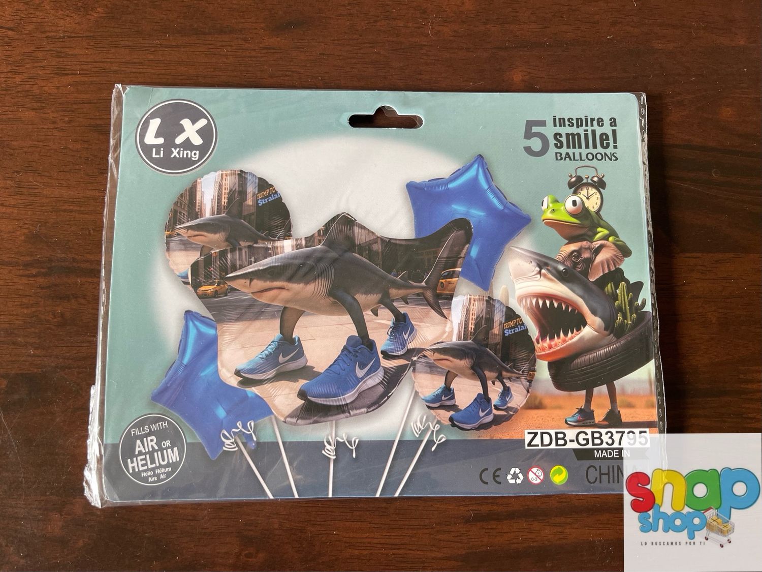 Set de globos Brainrot Tralalero tralala