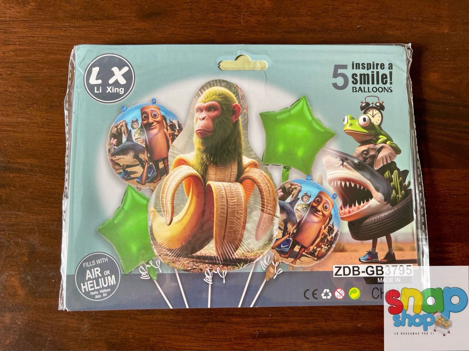 Set de globos Brainrot Chimpanzinni bananini