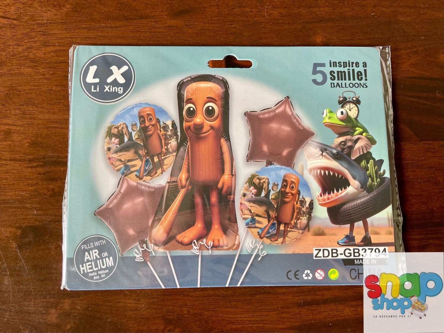 Set de globos Brainrot Tung Tung Sahur