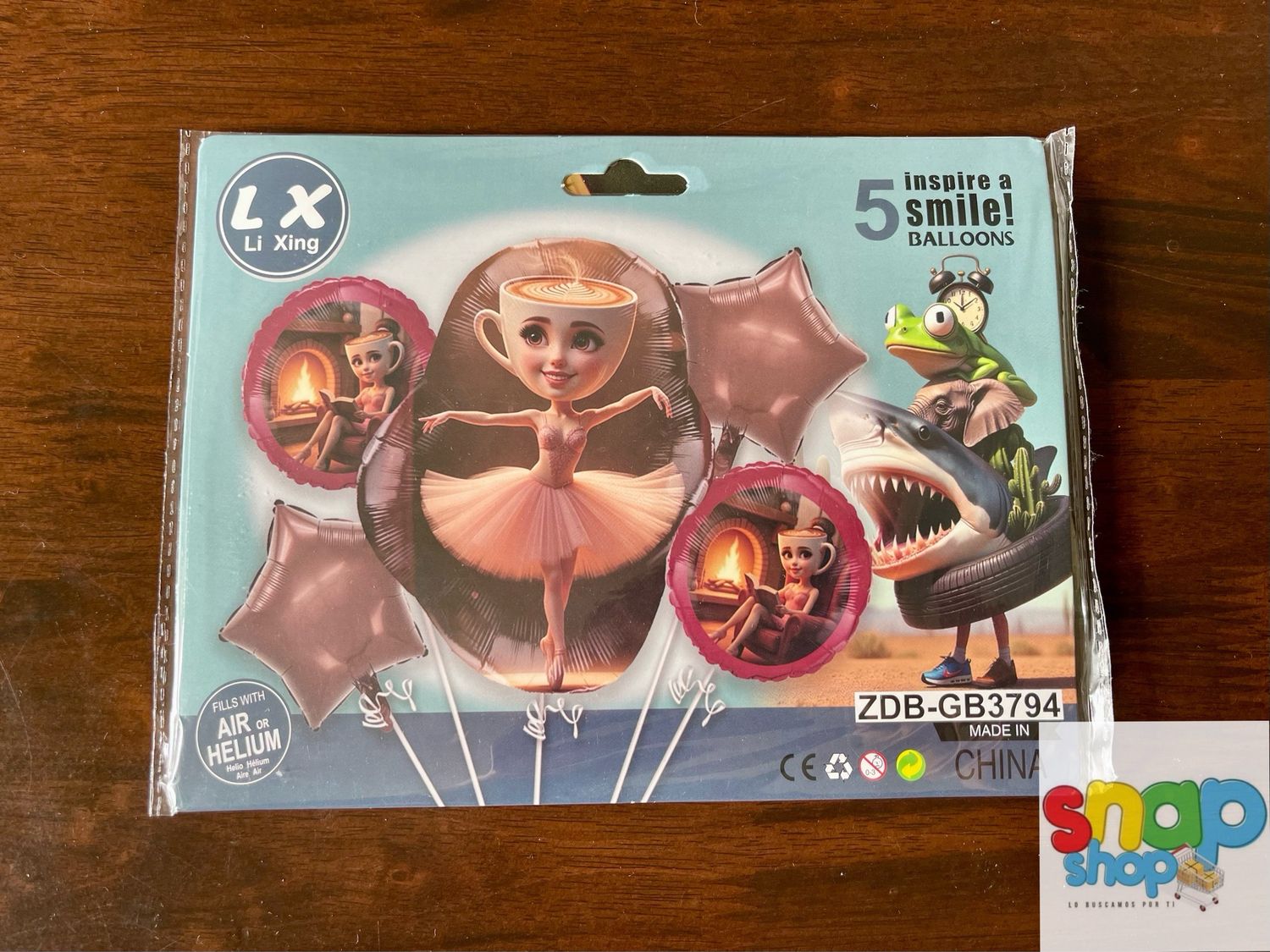 Set de globos Brainrot Ballerina Cappuccina