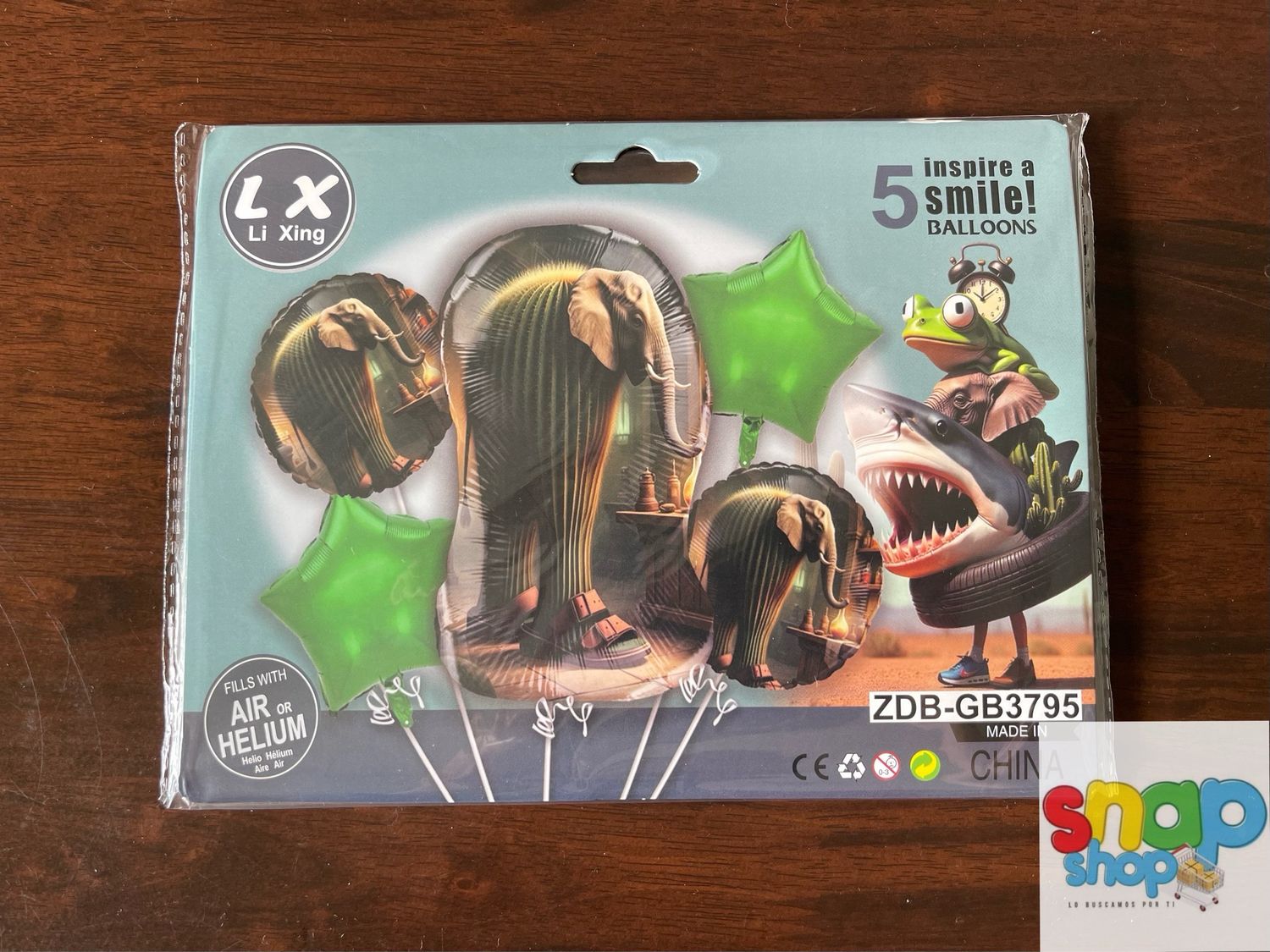 Set de globos Brainrot Lirili Larilá