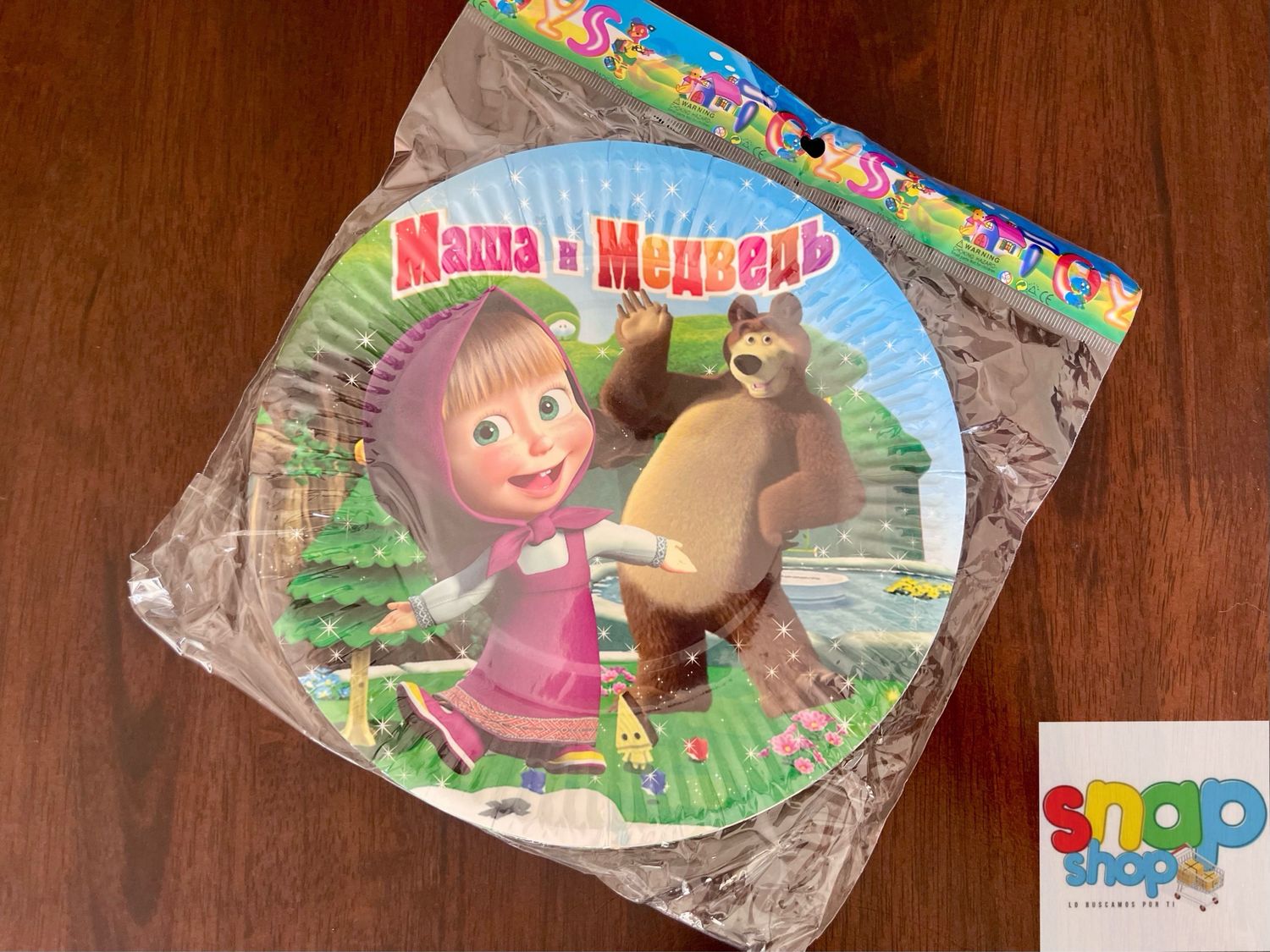 Paquete 10 platos Masha y el Oso