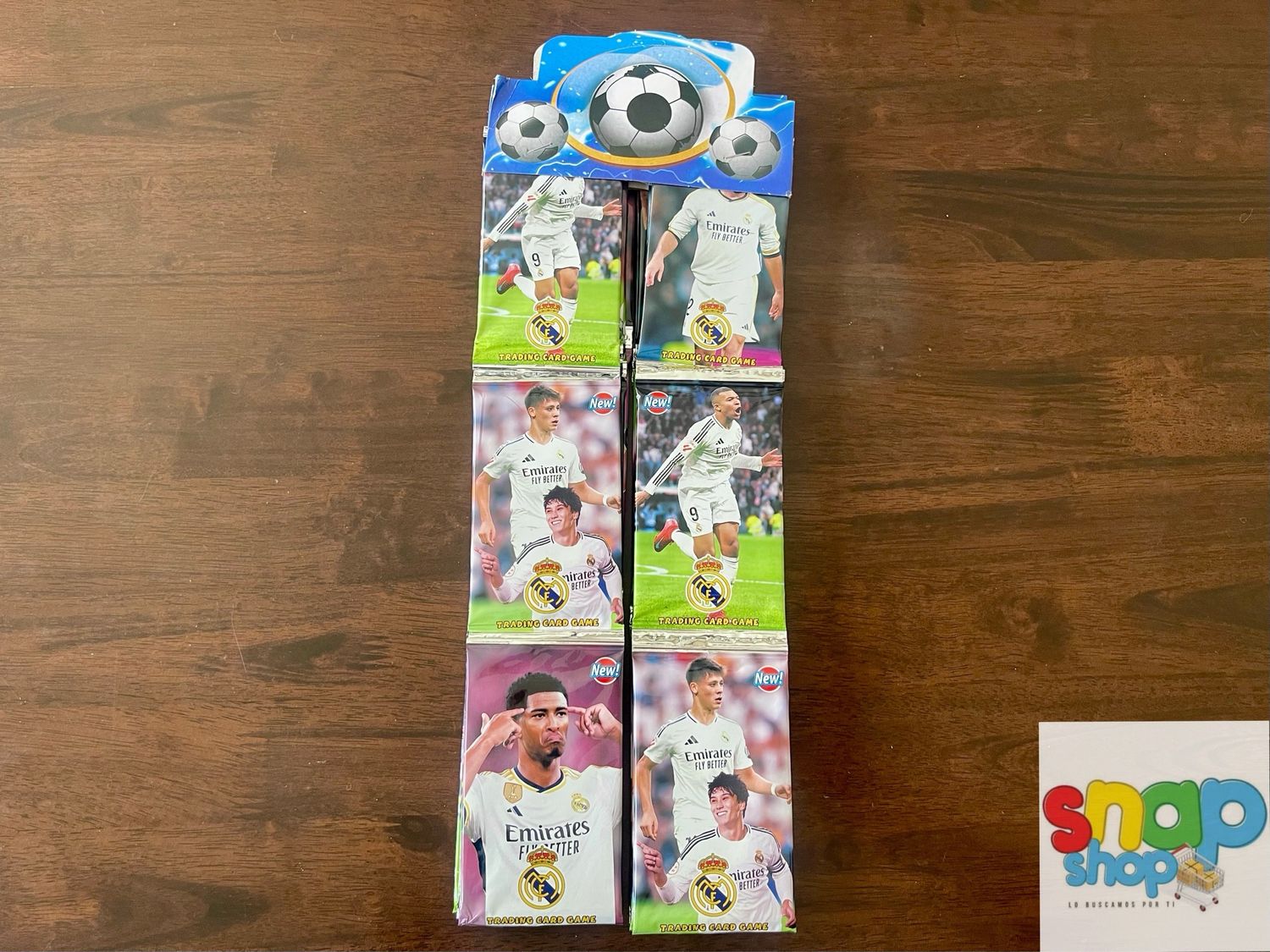 Paquete 12 sobres cartas sorpresa Real Madrid