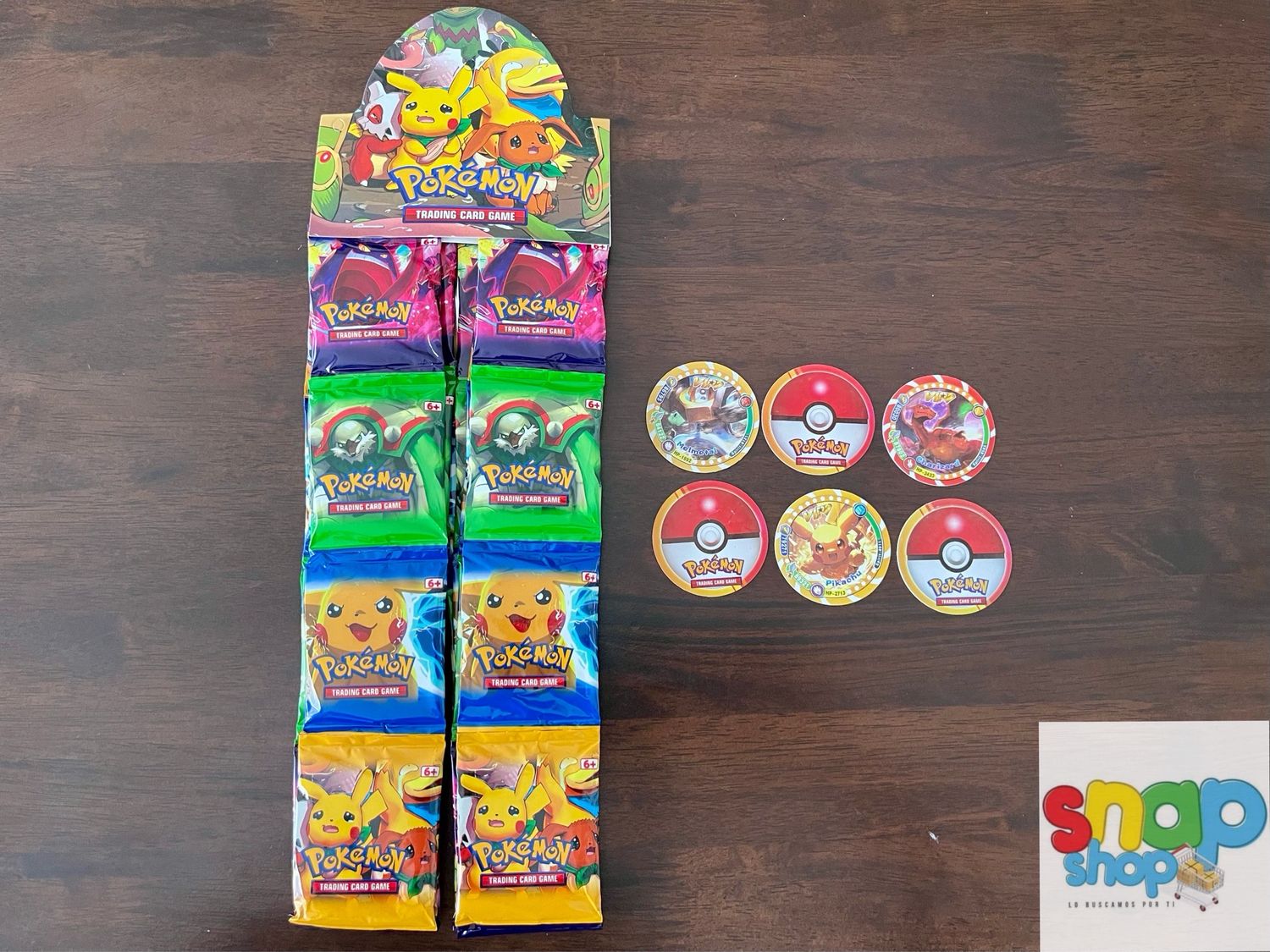 Paquete 16 sobres de tazos Pokemon