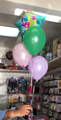Arreglo de globos con helio