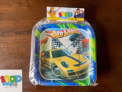Paquete 10 platos Hotwheels