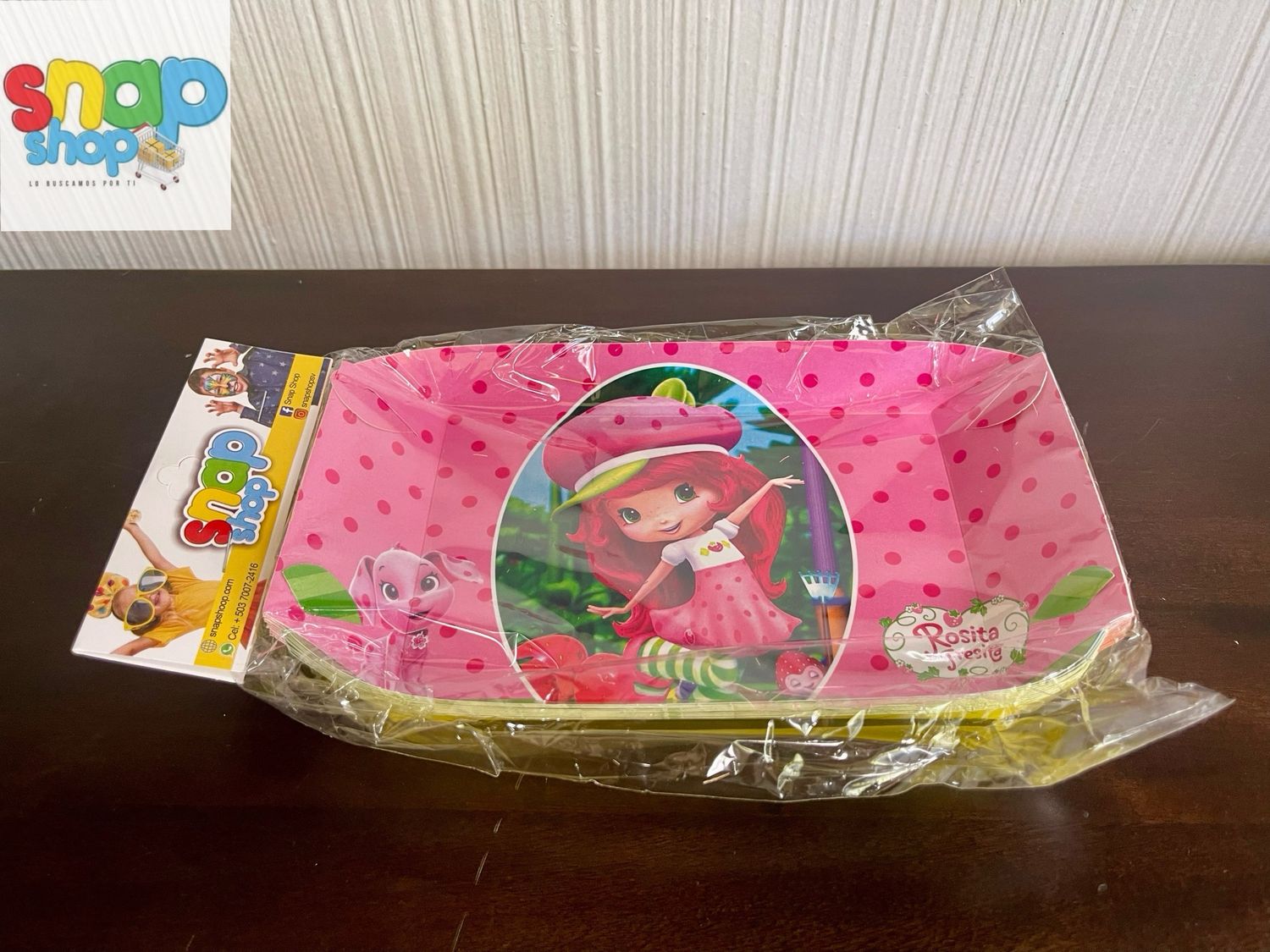 Paquete 10 bandejas / platos Rosita fresita 🍓