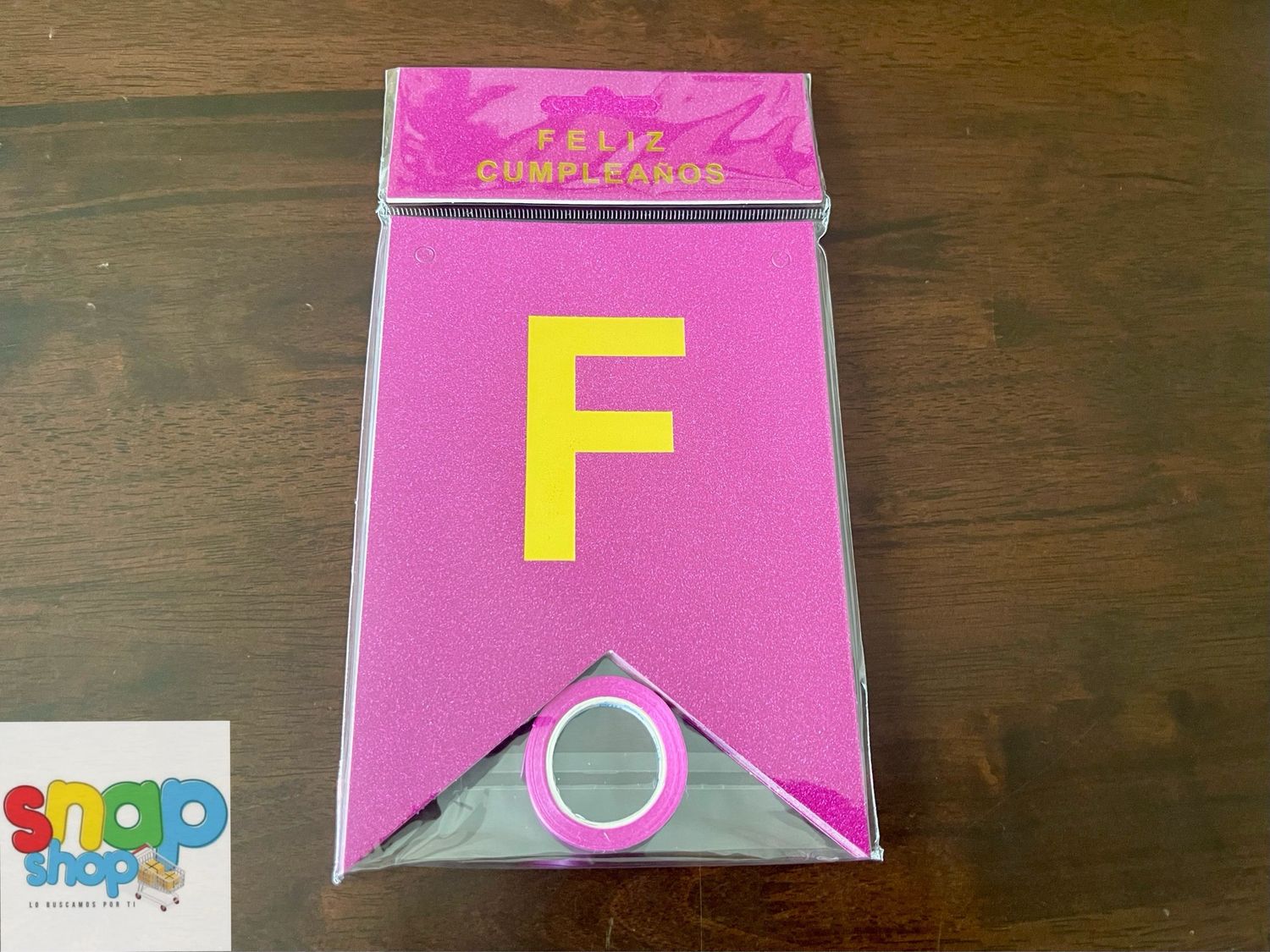 Letrero Feliz cumpleaños rosado fucsia