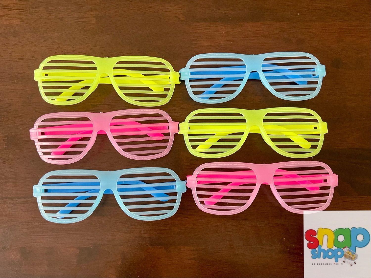 Paquete 12 Lentes plásticos carnaval