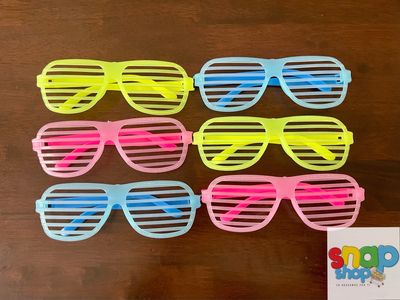 Paquete 12 Lentes plásticos carnaval