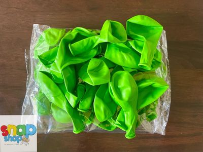 Paquete de 24 globos látex color verde Limón #10